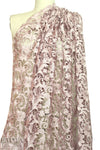 elegant floral guipure lace - pink blush