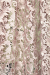 elegant floral guipure lace - pink blush 1.5 yd