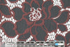 Trin@ Turk embroidered floral lace - russet/black 1.125 yds