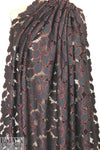 Trin@ Turk embroidered floral lace - russet/black 1.125 yds