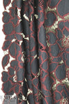 Trin@ Turk embroidered floral lace - russet/black