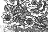 NY designer double scallop guipure lace - black/white