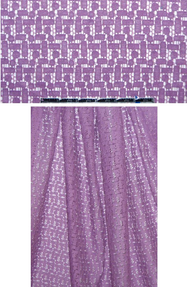 Shoshanna lavender graphic design cotton lace 1.125 yds