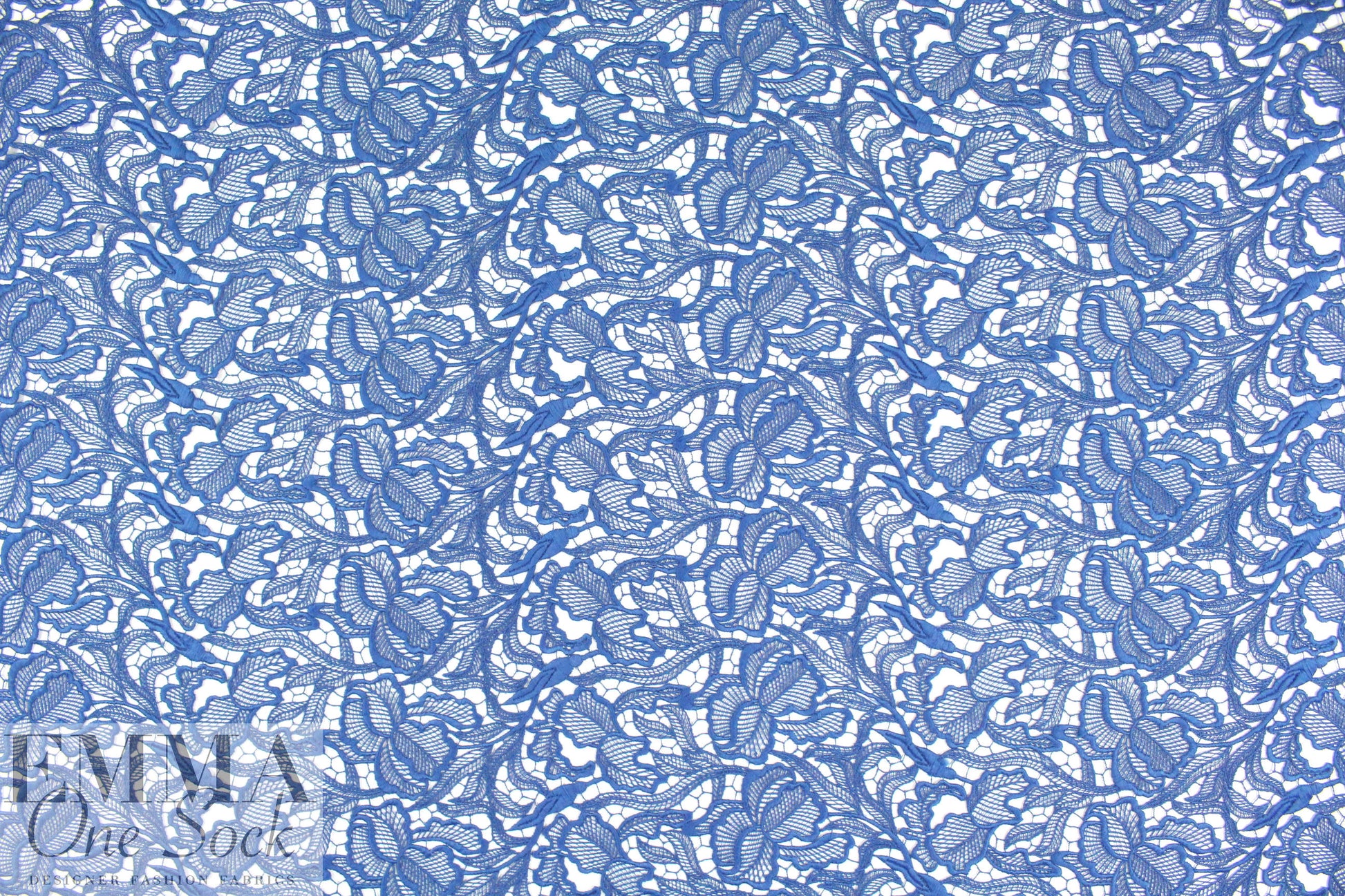 famous designer double scallop guipure lace - delft