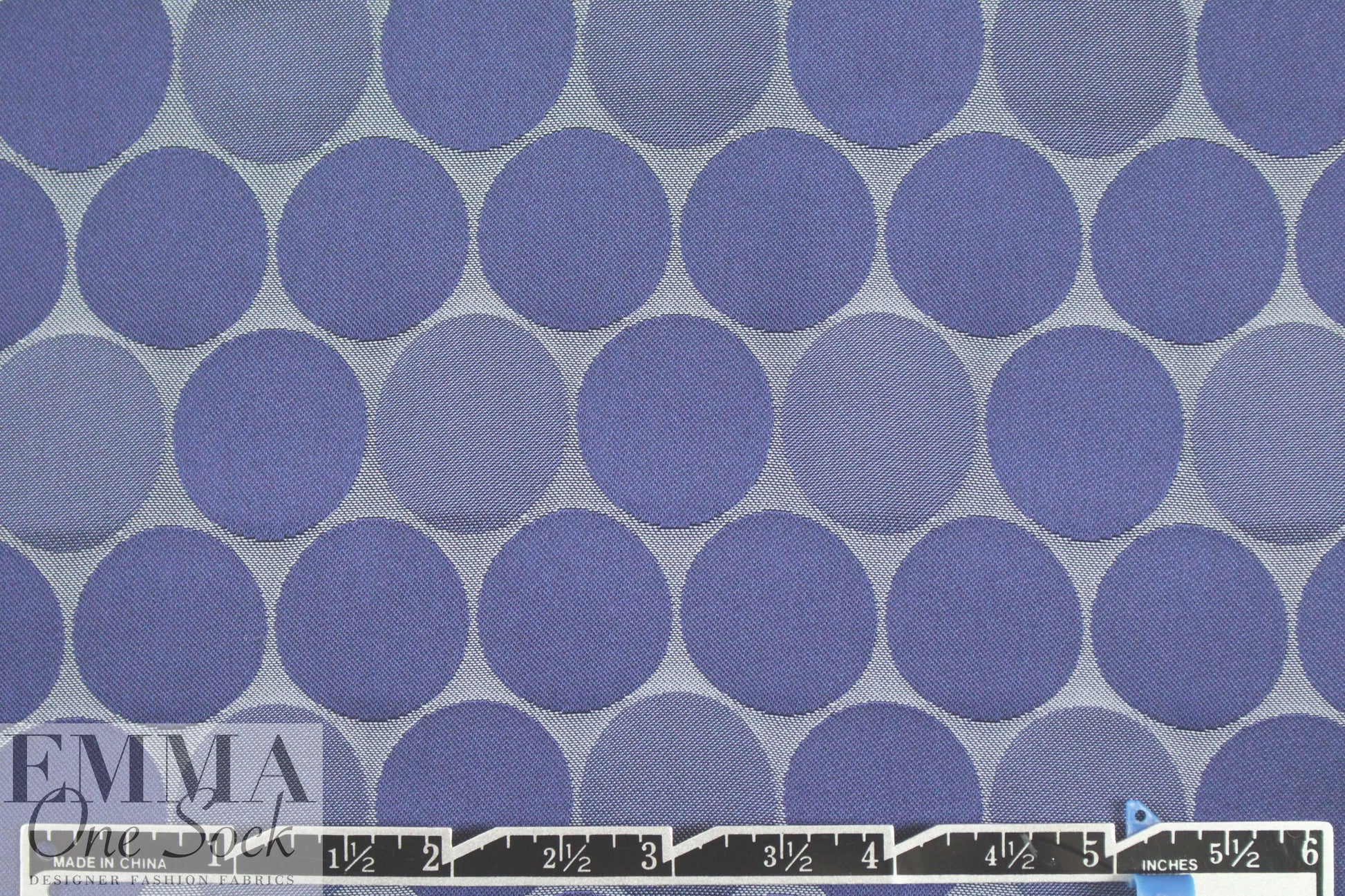 famous designer viscose blend lining - blue dots