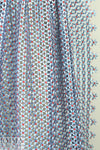 famous designer little flower lace - lt. blue/red