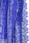 famous designer double scallop lace - electric blue