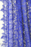famous designer double scallop lace - electric blue