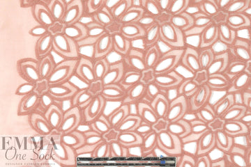 famous designer embroidered eyelet silk organza