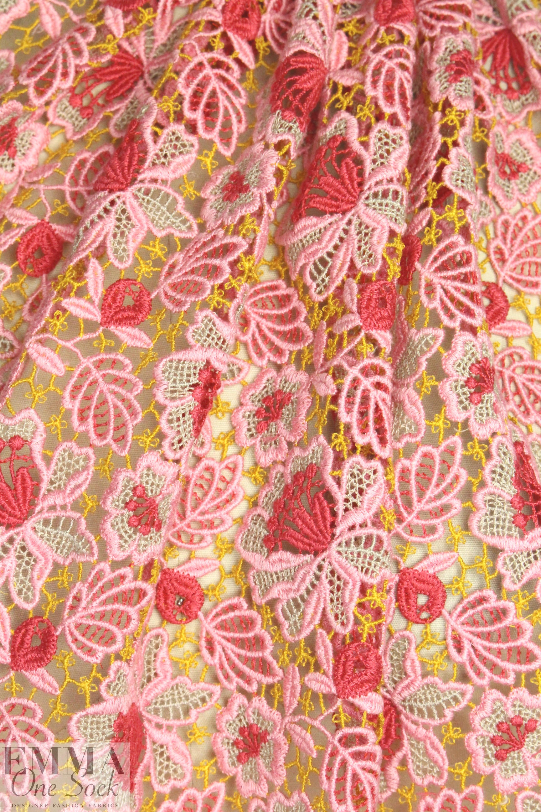 famous designer floral guipure lace wide trim