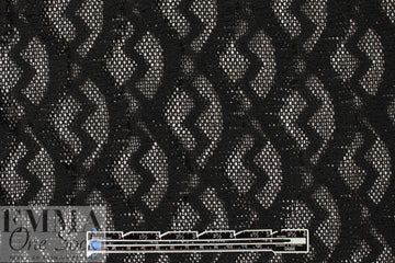 LA designer black fringed, scalloped fancy lace 1.625 yd