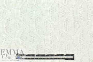LA designer creamy white fringed, scalloped fancy lace 2.5 yd