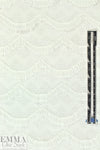 LA designer creamy white fringed, scalloped fancy lace 2.5 yd