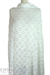 LA designer creamy white fringed, scalloped fancy lace 2.5 yd