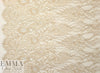 CA designer double scallop chantilly lace - beige 1.5 yds