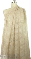CA designer double scallop chantilly lace - beige