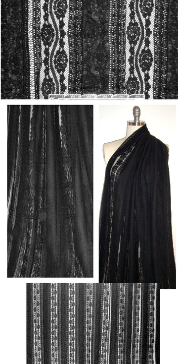 Katharine K!dd cotton blend fancy lace - black