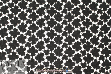 NY designer floral guipure lace - black