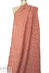 NY designer 3-D floral guipure lace - peach blush