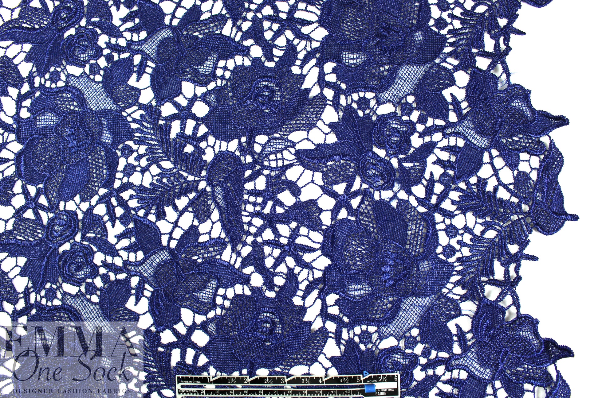 Monique Lhui11er floral guipure lace - sapphire