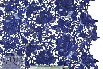 Monique Lhui11er floral guipure lace - sapphire