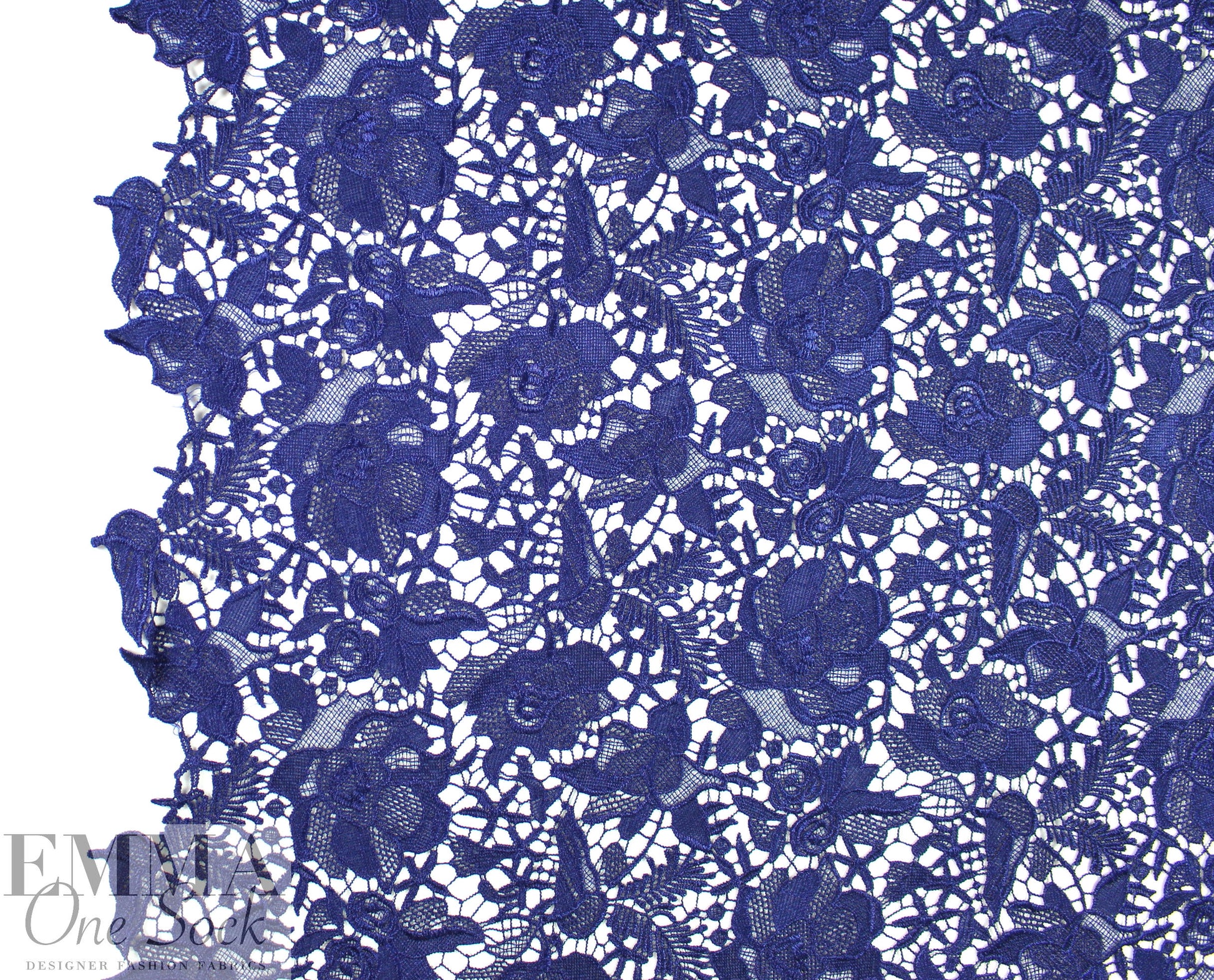 Monique Lhui11er floral guipure lace - sapphire