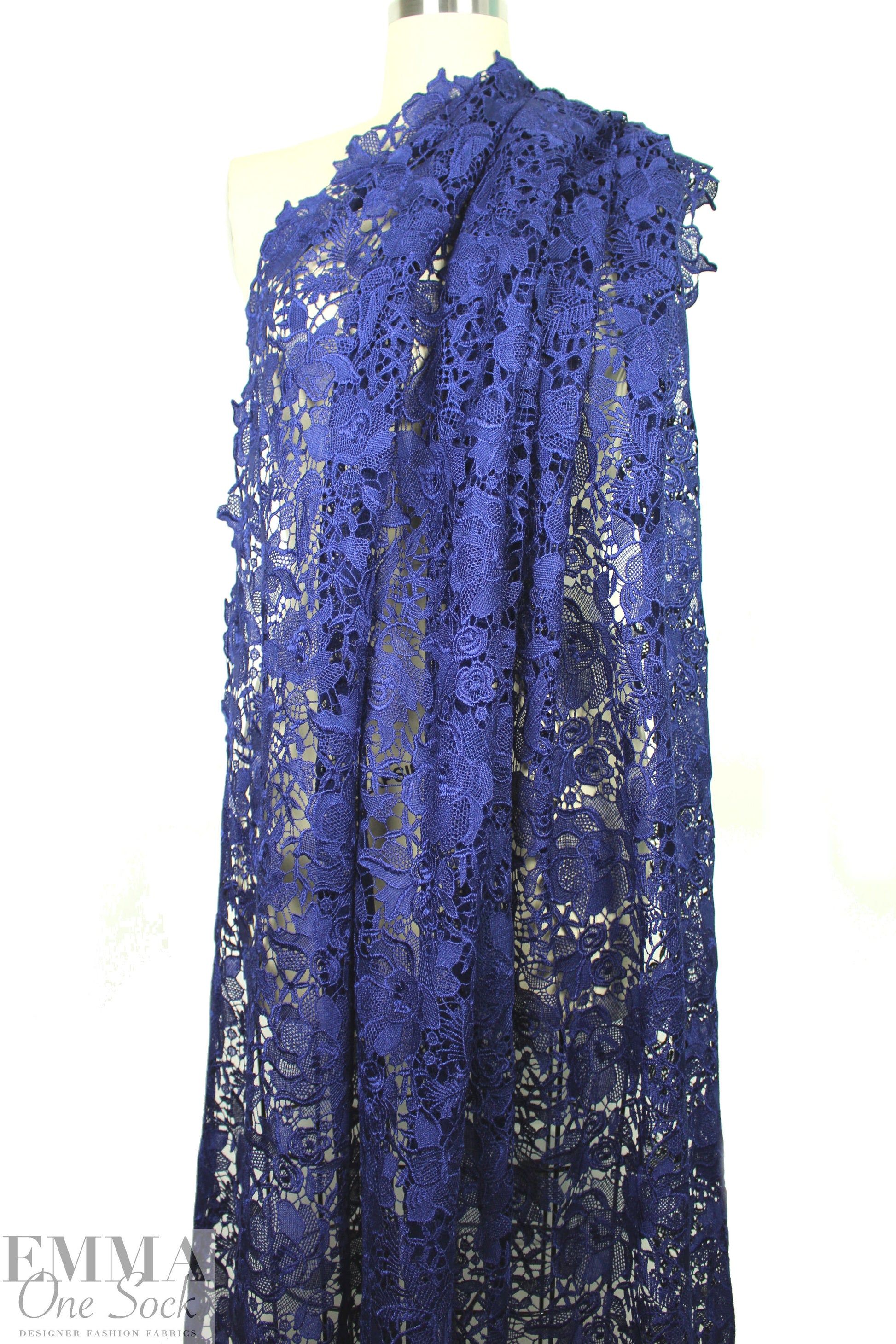 Monique Lhui11er floral guipure lace - sapphire