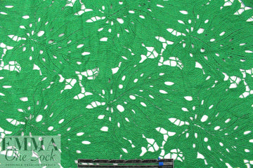 Monique Lhui11er leaf design guipure lace - kelly