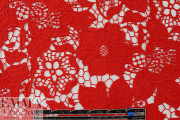 Monique Lhui11er floral guipure lace - red