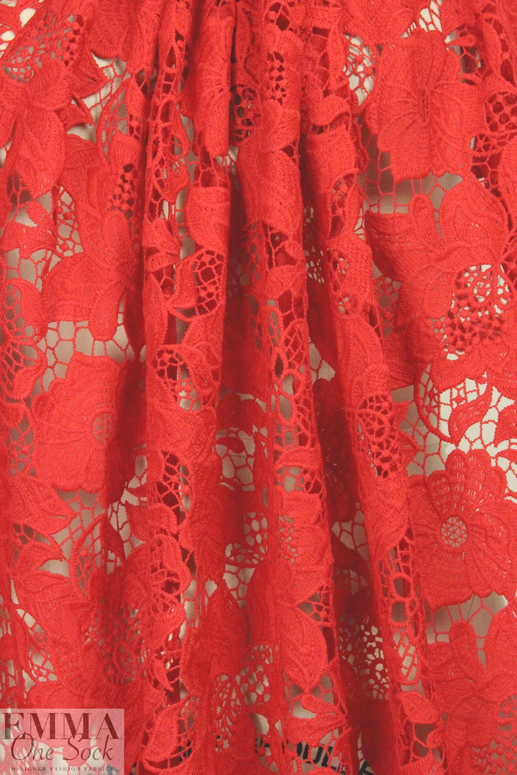 Monique Lhui11er floral guipure lace - red