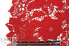 Monique Lhui11er floral guipure lace - red .75 yds