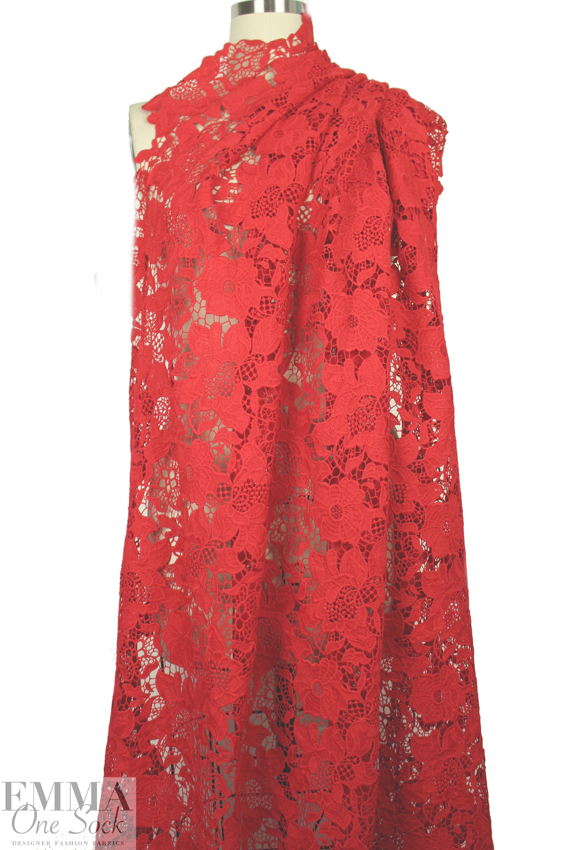 Monique Lhui11er floral guipure lace - red