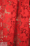 Monique Lhui11er floral guipure lace - red 1.375 yd