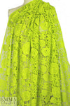 Monique Lhui11er floral guipure lace - spring green 1.25 yd