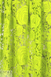 Monique Lhui11er floral guipure lace - spring green 1.33 yd
