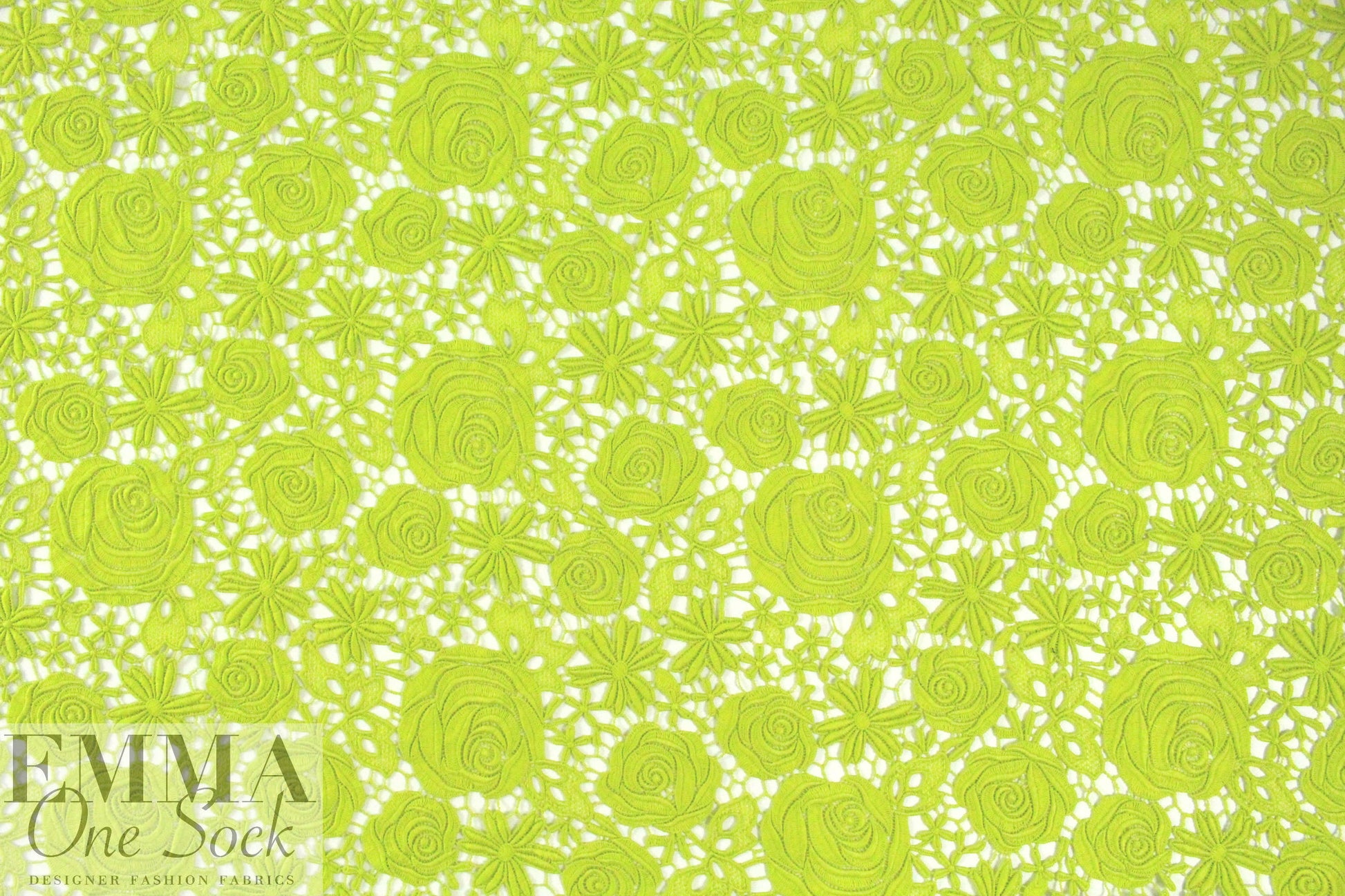 Monique Lhui11er floral guipure lace - spring green
