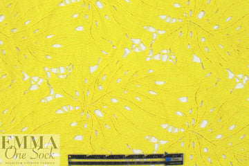 Monique Lhui11er leaf design guipure lace - lemon