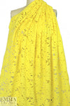 Monique Lhui11er leaf design guipure lace - lemon 1.125 yds