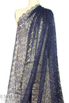 Solstiss French double scallop lace - navy