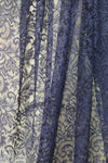 Solstiss French double scallop lace - navy