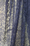 Solstiss French double scallop lace - navy 1.75 yds