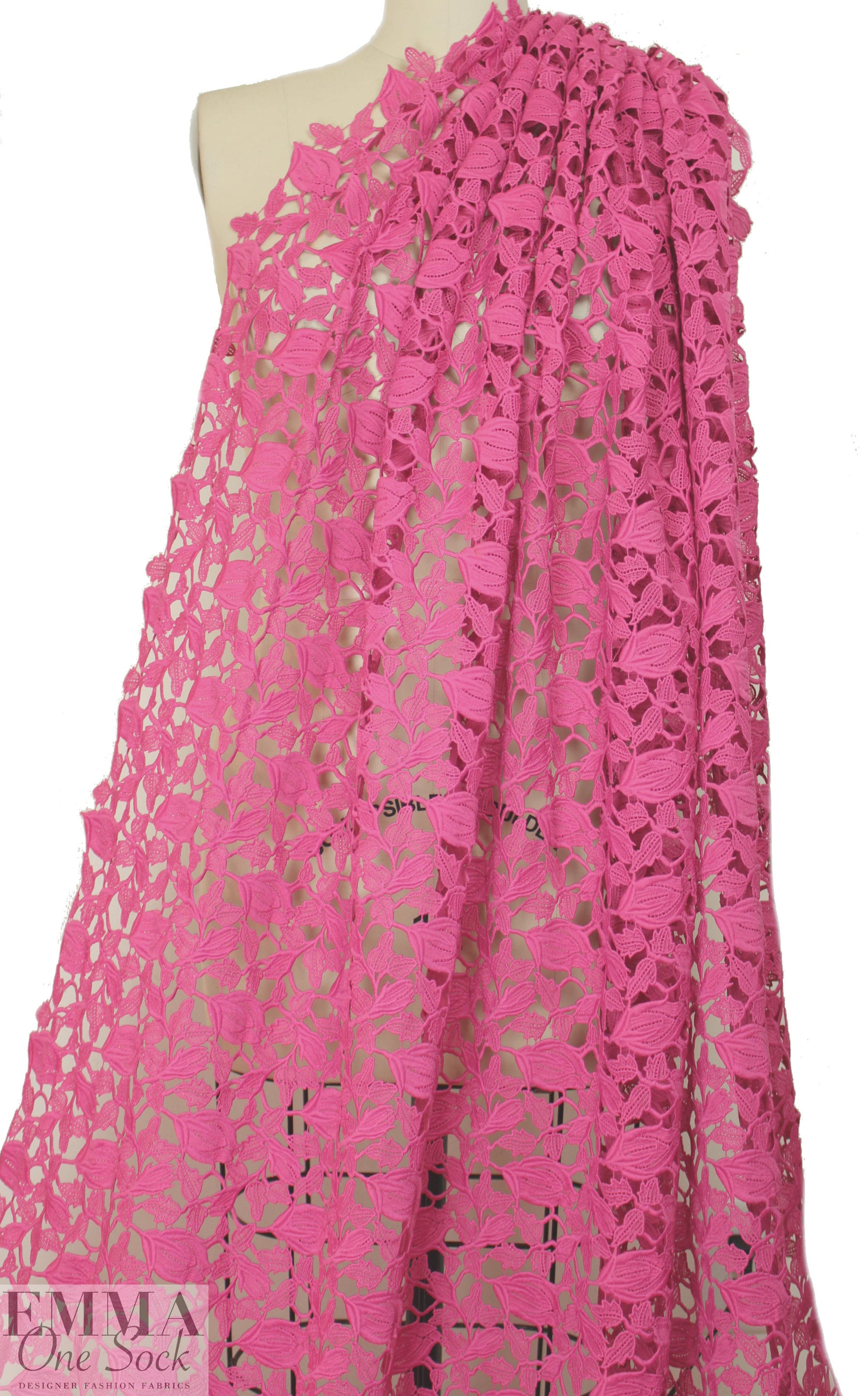 Monique Lhui11er floral guipure lace - pink rose
