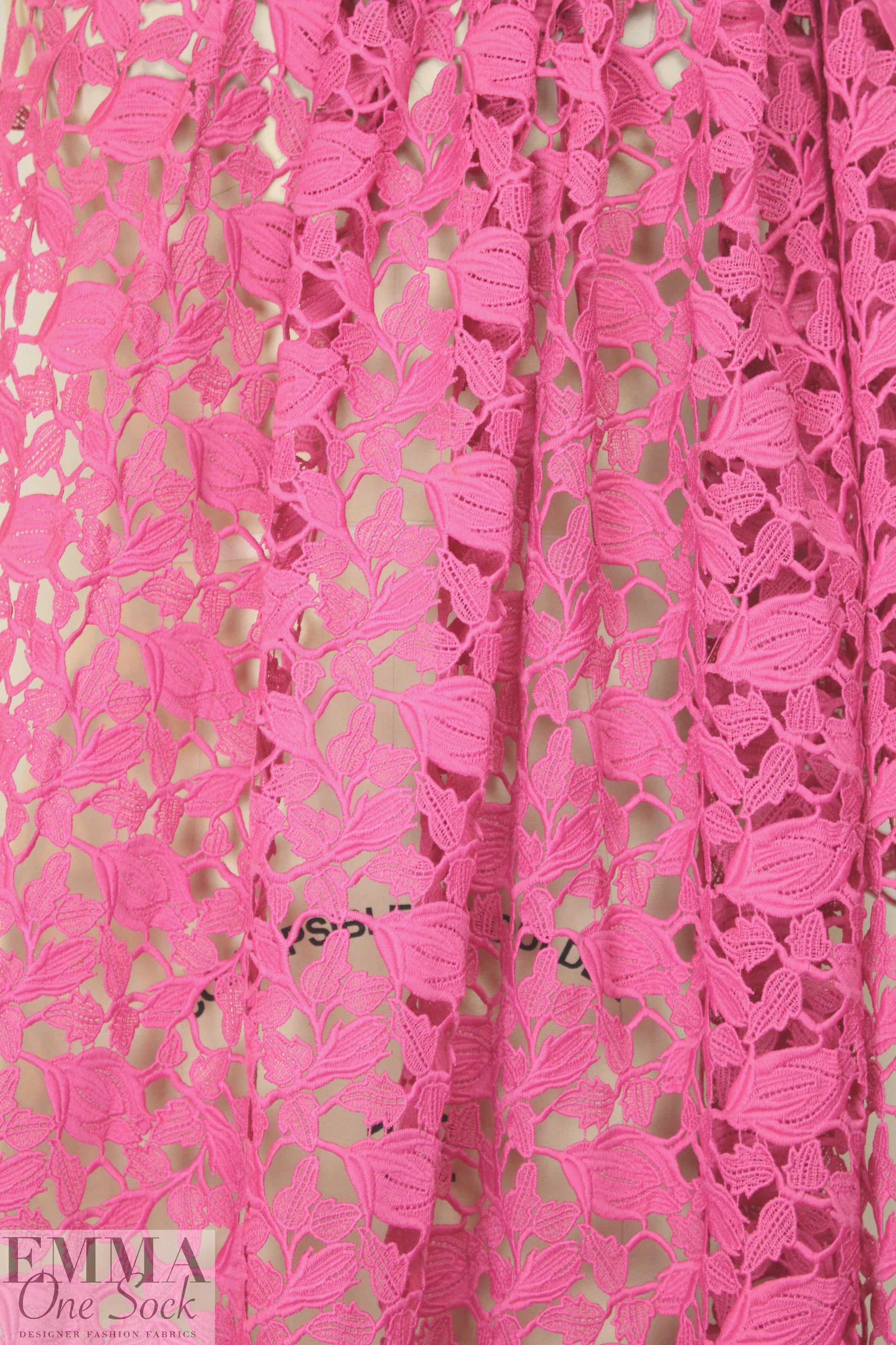Monique Lhui11er floral guipure lace - pink rose