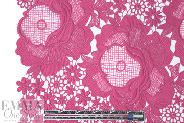 Monique Lhui11er floral guipure lace - azalea 1.75 yd
