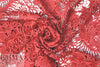 Monique Lhui11er floral guipure lace - coral red 1.625 yds