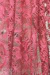 Monique Lhui11er floral guipure lace - coral pink 1.625 yd