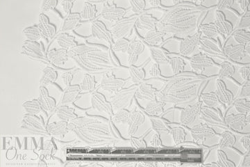 Monique Lhui11er floral guipure lace - white 1.75 yd