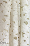 Italian floral guipure lace - cream 1.5 yd