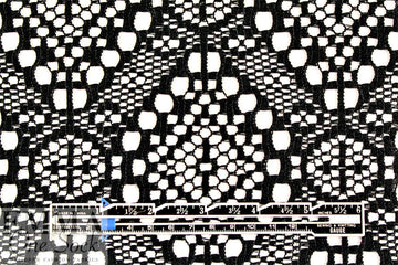 CA designer crochet-style lace - black .75 yds