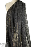 CA designer crochet-style lace - black .75 yds
